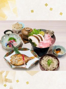 ★2食付き★■出雲を楽しむ■夕食「奥出雲御膳」と朝食(和定食）付きプラン
割子そばが付いた「奥出雲御膳」
出雲の名物